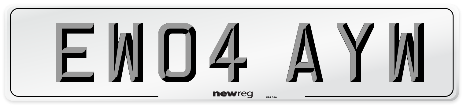 EW04 AYW Number Plate from New Reg